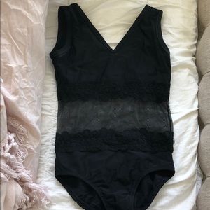 Black Mesh and Lace Dance Leotard!